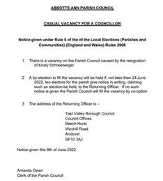 Resignation of Councillor