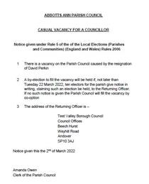 Resignation of Councillor